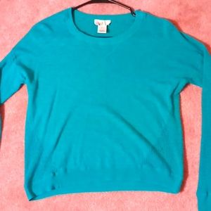 Medium SO long-sleeve teal shirt